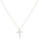 9ct Yellow Gold 0.32ct Brilliant Cut Lab Grown Cross Pendant and Chain 18"