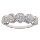 Silver Cubic Zirconia Cluster Ring By Icesia