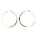 14ct Yellow Gold Greek Key Hoop Earrings