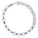 Silver Plain And Patterned Belcher 8.5" Bracelet by Icesia