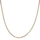 9ct Yellow White and Rose Gold Twisted Rope Chain 18"