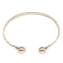 9ct Yellow and White Gold Two Row Torque Bangle