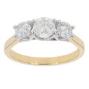 18ct Yellow Gold Diamond Trilogy Ring by Anya Belle