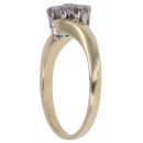 18ct Yellow Gold 0.33ct Brilliant Cut Diamond Trilogy Ring