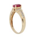 18ct Yellow Gold 0.20ct Brilliant Cut Diamond and Ruby Ring
