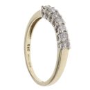 9ct Yellow Gold 0.33ct Brilliant Cut Diamond Half Eternity Ring