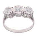 18ct White Gold 0.50ct Brilliant Cut Diamond Trilogy Ring