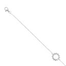 Silver Cubic Zirconia Circle Bracelet 7.5" by Icesia