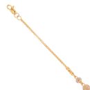 22ct Yellow and White Gold Bead Bracelet 7"