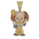 9ct Yellow Gold Multi Gemstone Pennywise Figure Pendant