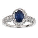 18ct White Gold Sapphire and Diamond Ring