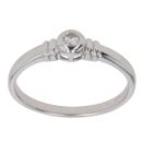 9ct White Gold 0.10ct Brilliant Cut Diamond Solitaire Ring