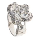 Silver Cubic Zirconia Knot Ring