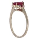9ct Yellow Gold 0.05ct Diamond and Ruby Ring