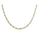 14ct Yellow And White Gold Greek Key Fancy Chain 24"