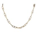 14ct Yellow and White Gold Oval Link Chain 24"