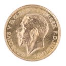 1915 George V Large Head UK Half Sovereign Coin