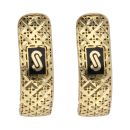 14ct Yellow Gold Monaco Classic Plain Flex Link Hoop Earrings