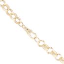 9ct Yellow Gold Patterned and Plain Belcher Chain 26"