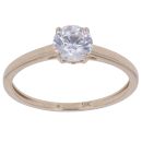 9ct Yellow Gold Cubic Zirconia Solitaire Ring