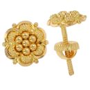 22ct Yellow Gold Floral Stud Earrings