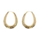 9ct Yellow Gold Large Diamond Cut Creole Earrings