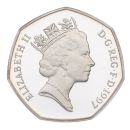 1997 Elizabeth II Piedfort 50 Pence Coin