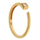 22ct Yellow Gold Cubic Zirconia Open Square Ring