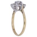 18ct Yellow Gold 0.75ct Brilliant Cut Diamond Cluster Ring