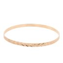 9ct Yellow Gold Heart Patterned Bangle