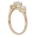 14ct Yellow Gold Cubic Zirconia Three Stone Ring
