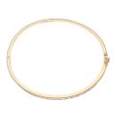 18ct Yellow Gold 0.75ct Princess Cut Diamond and Sapphire Bangle