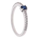 Silver Blue Gemstone And Cubic Zirconia Ring By Icesia
