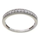 9ct White Gold 0.18ct Diamond Half Eternity Ring
