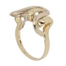 18ct Yellow and White Gold Wavy Fancy Ring