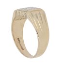 9ct Yellow Gold Cubic Zirconia Signet Ring