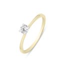 9ct Yellow Gold 0.25ct Natural Diamond Solitaire Ring Tiffany Style Setting