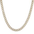 9ct Yellow Gold Cubic Zirconia Curb Chain 24"