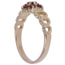9ct Yellow Gold Ruby Cluster Ring