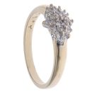9ct Yellow Gold 0.18ct Diamond Cluster Ring