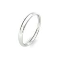 18ct White Gold Traditional Court Wedding Band 2.5mm