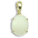 18ct Yellow Gold Opal Claw Set Pendant