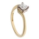 18ct Yellow Gold 0.55ct Princess Cut Diamond Solitare Ring