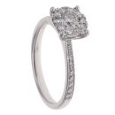 18ct White Gold 0.63ct Diamond Cluster Ring