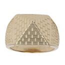 9ct Yellow Gold Patterned Pyramid Ring