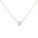 9ct Yellow Gold 1.00ct Oval Cut Lab Grown Diamond Solitaire Pendant and Chain 18"