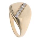 9ct Yellow Gold 0.30ct Diamond Signet Ring