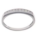 9ct White Gold 0.25ct Brilliant Cut Diamond Half Eternity Ring