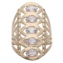 14ct Yellow Gold Cubic Zirconia Stone Set Ring