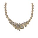 14ct Yellow And White Gold Floral Collarette